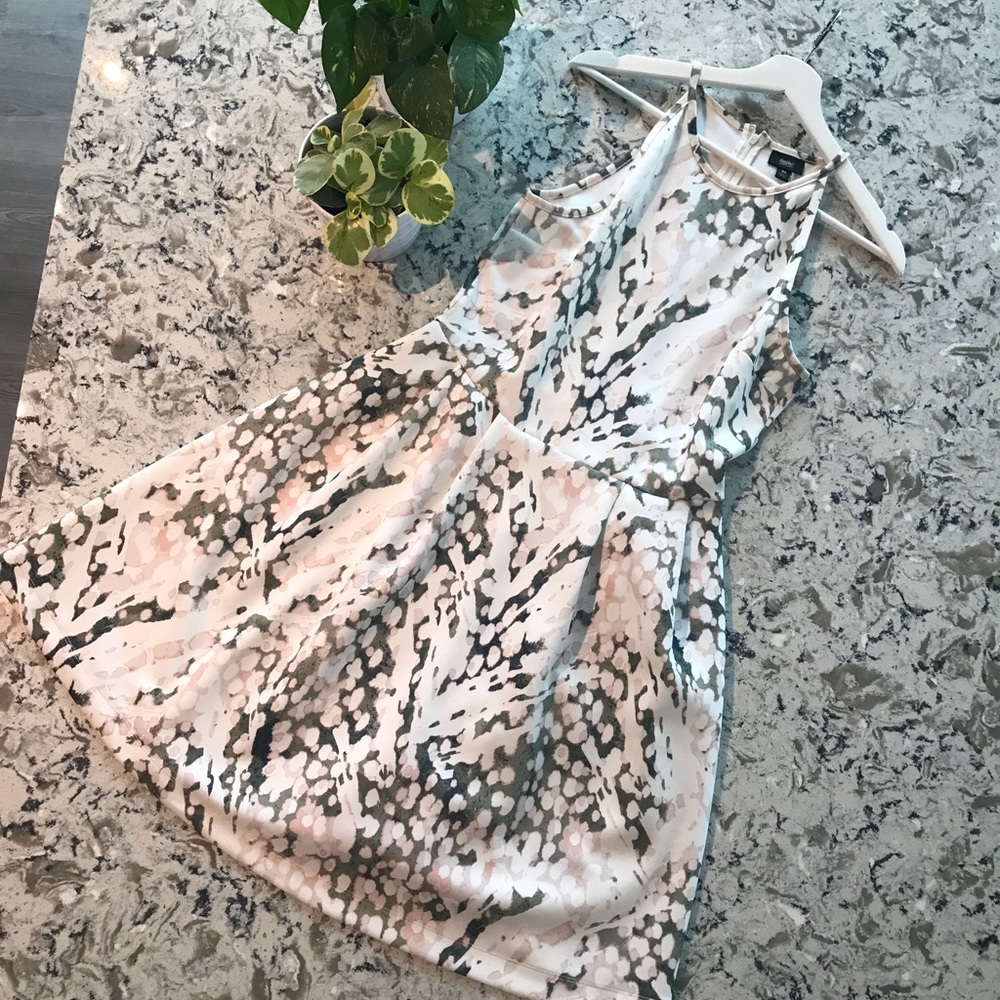 Mossimo White Print Sun Dress